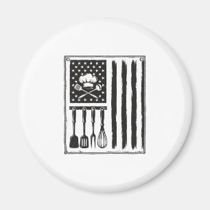 Vintage köksflagga köksredskap skjortdesign magnet