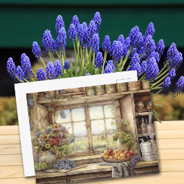 Vintage Köksfönster Kanister Garden Plants Poster