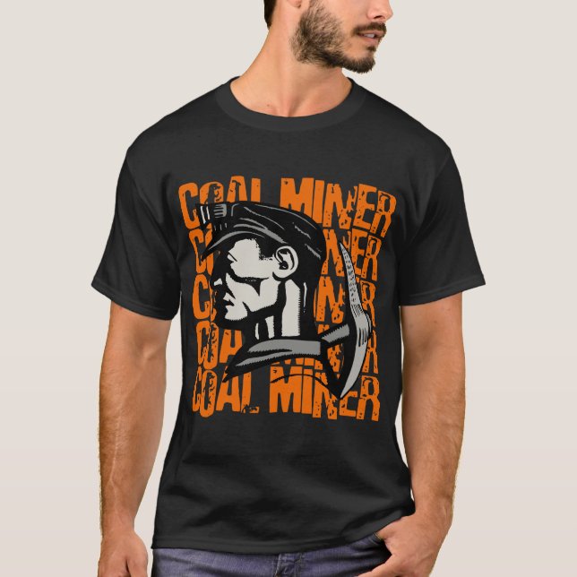 vintage kolgrävare t shirt (Framsida)
