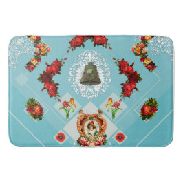 Vintage kollage badrumsmatta