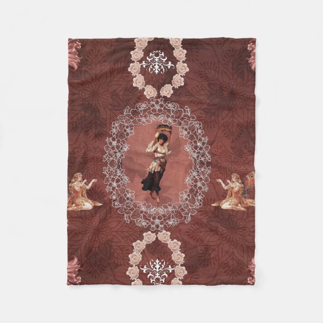 Vintage kollage fleecefilt (Framsidan)