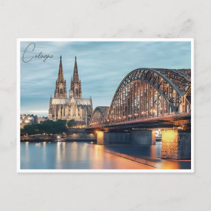 vintage Köln Tyskland Reseersättning Vykort