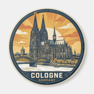 Vintage Kölnerdomen Tyskland Magnet