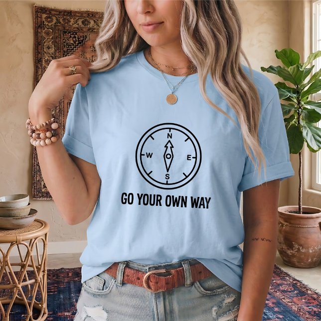 Vintage Kompass Riktning Citat Unisex T-Shirt (Skapare uppladdad)