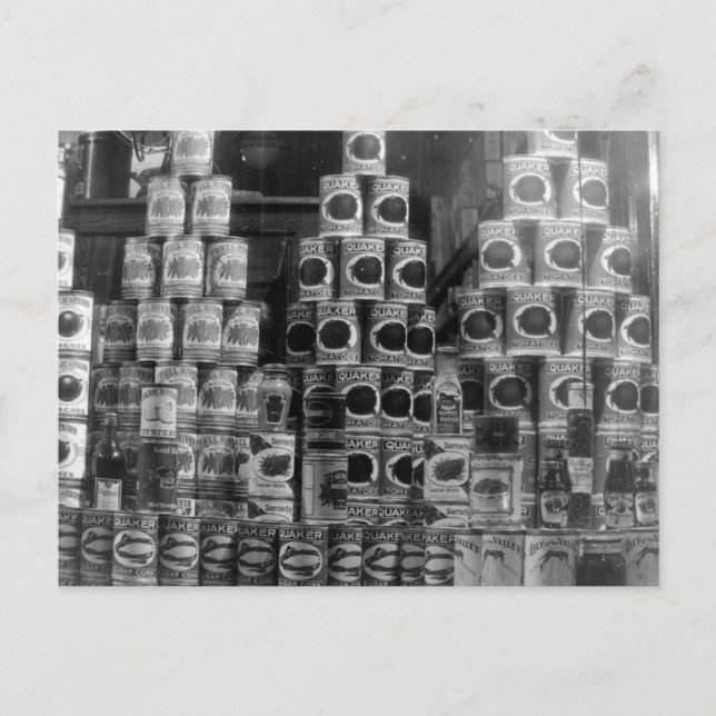 Vintage, konserverat livsmedel vykort (Framsida)