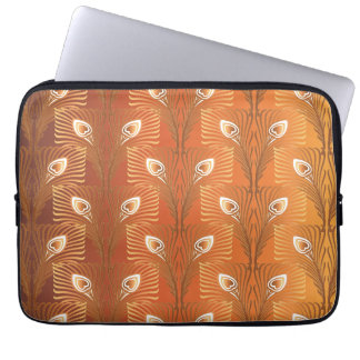 Vintage konst deco guld fredsock Fjäder mönster Laptop Sleeve