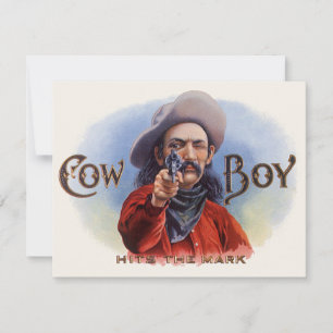 Vintage-konst från cigarrettetiketter, Cowboy träf