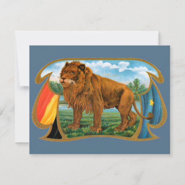 Vintage-konst från cigarrettetiketter, Lejon, Djun (Framsida)