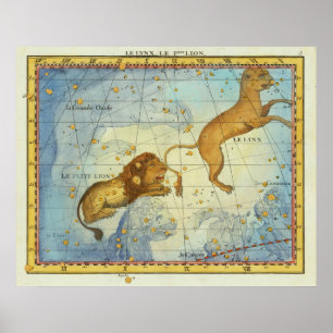 Vintage Konstellation Lejonet Poster