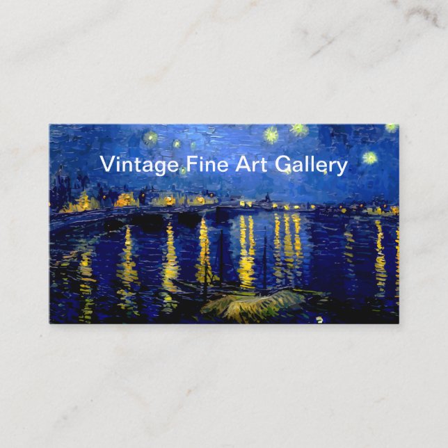 Vintage konstgalleri visitkort (Framsida)