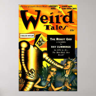Vintage Konstig Tales Robot Science fiction Poster