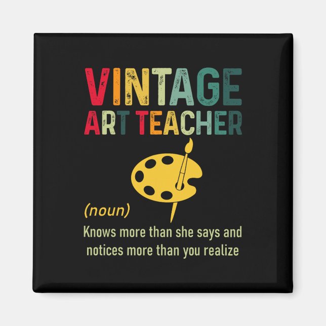 Vintage konstlärare  magnet (Framsidan)