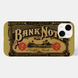 Vintage konstsats för cigarretiketter, bankväxel p