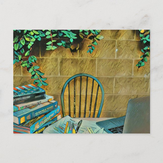 Vintage konstverk för läsning vykort (Framsida)