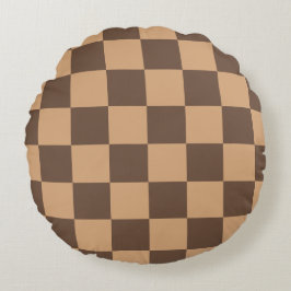 Vintage Kontrollerad i varm  Rund Kudde