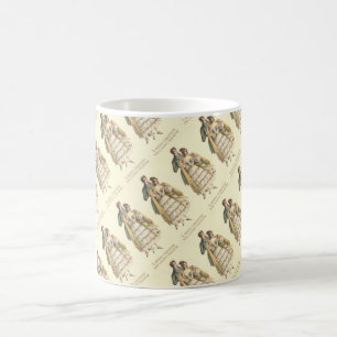 Vintage kopplar ihop Victorianjulmuggen Kaffemugg