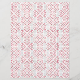 Vintage Kor stygn broderihjärtan mönster