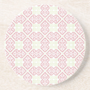 Vintage Kor stygn broderihjärtan mönster Underlägg Sandsten