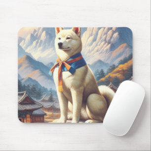 Vintage koreansk Jindo Illustration Musmatta