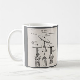 Vintage korkskruv illustration kaffemugg