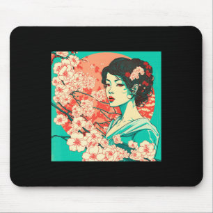 Vintage Körsbärsblom Sakura Japansk Konst Anime Musmatta