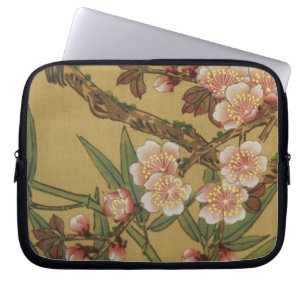 Vintage Körsbärsblommor Asiatiska Japanska Blommor Laptop Fodral