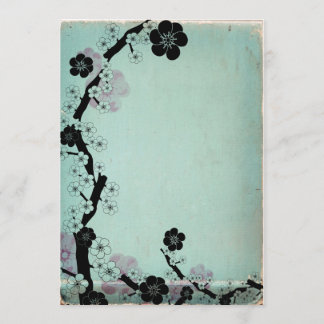 Vintage körsbärsblommor inbjudningar