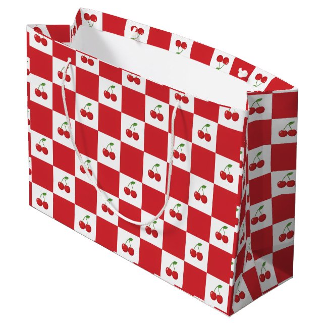 Vintage Körsbärsgingham : Coquette & Cottagecore  (Baksidan Vinklad)
