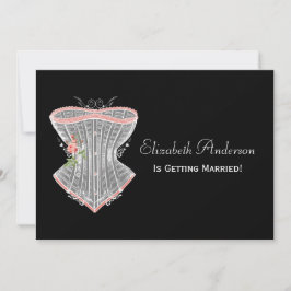 Vintage korsetterad personlig inbjudningar