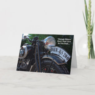 Vintage Kort för motorcykelskörning
