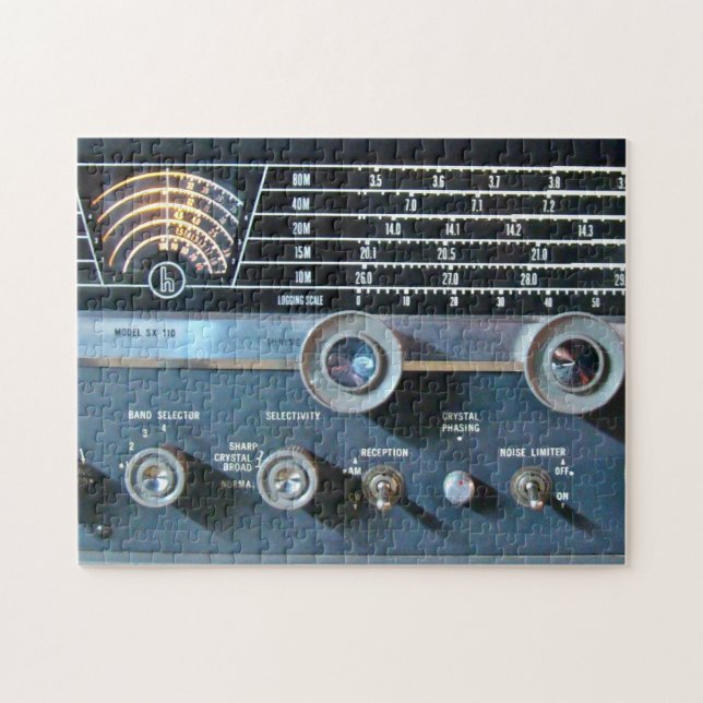 Vintage Kort Wave Radio Photo Puzzle Pussel (Horisontell)