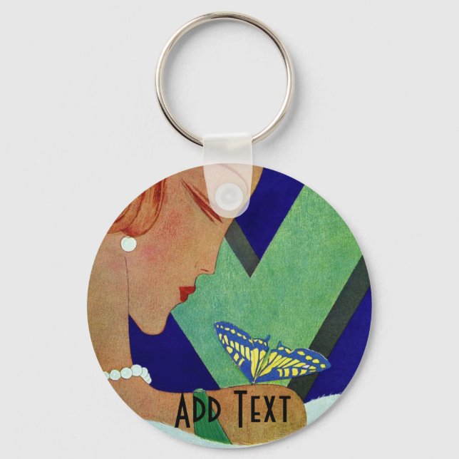 Vintage Kortkedja för kvinnor Nyckelring (Framsida)