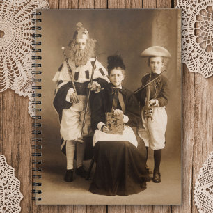 Vintage Kostymfest Spiral Foto Anteckningsbok