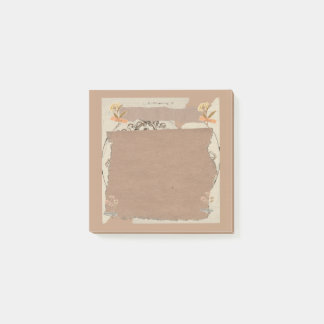 Vintage Kraft Scrapbook Klistermapp Cottagecore No Post-it Block