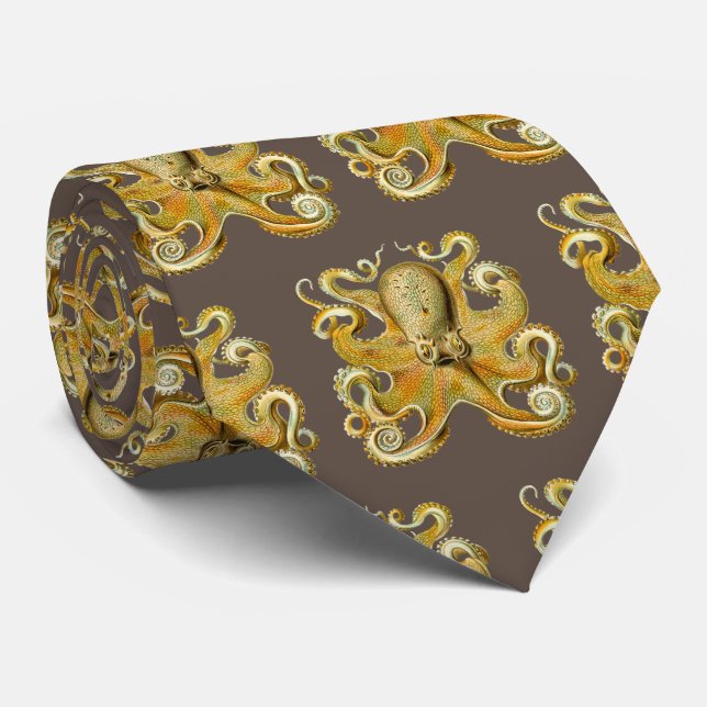 Vintage Kraken, Octopus Gamochonia, Ernst Haeckel Slips (Rullad)