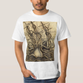 Vintage Kraken Skriv ut T Shirt
