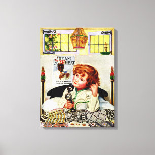 VINTAGE KRÄM AV VETTA ADVERTISEMENT CANVAS