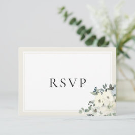 Vintage krämig kant Elegant meny Val RSVP-kort
