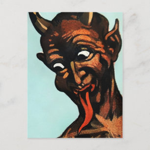 Vintage Krampus Ansikte vykort