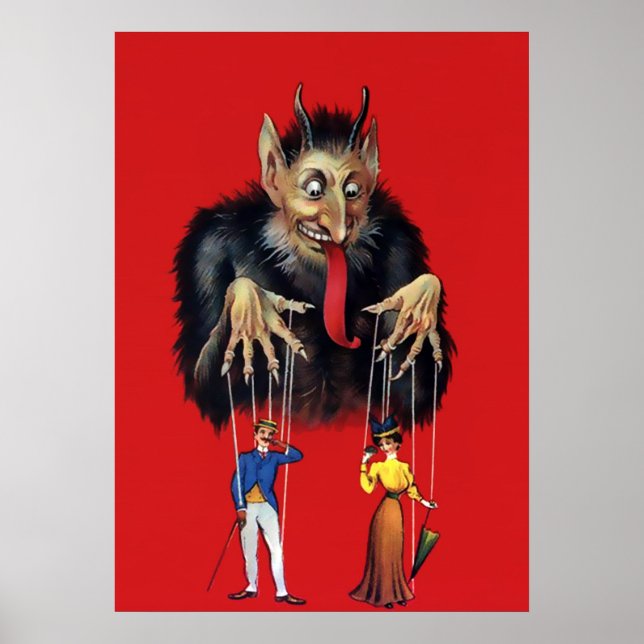 Vintage Krampus Art Poster (Framsidan)