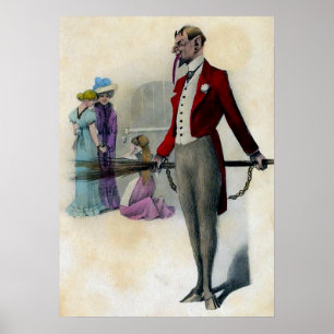 Vintage Krampus Art Poster