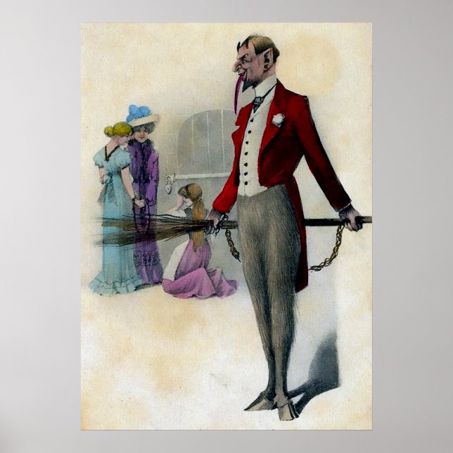 Vintage Krampus Art Poster (Framsidan)