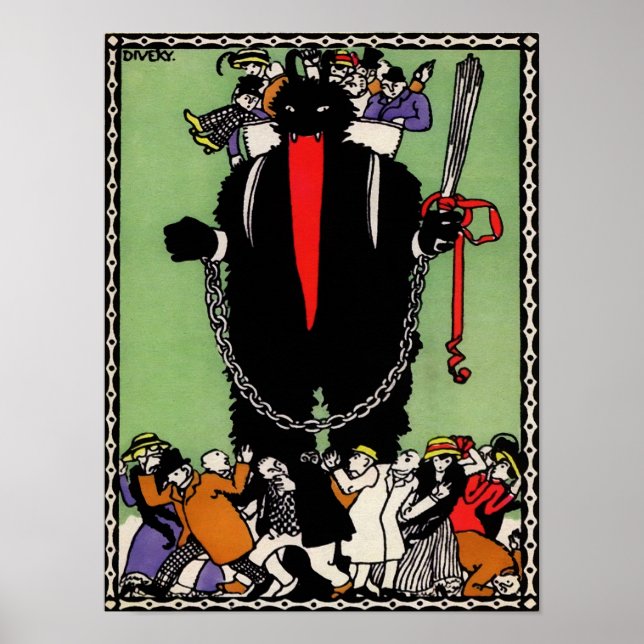 Vintage Krampus Art Poster (Framsidan)