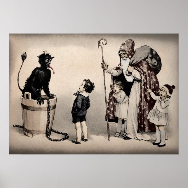 Vintage Krampus Art Poster (Framsidan)