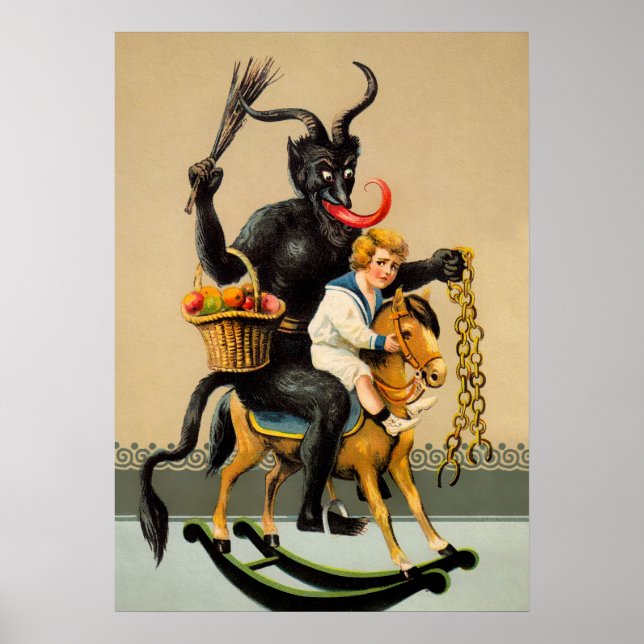 Vintage Krampus Art Poster (Framsidan)