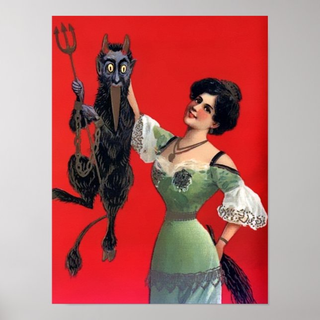 Vintage Krampus Art Poster (Framsidan)