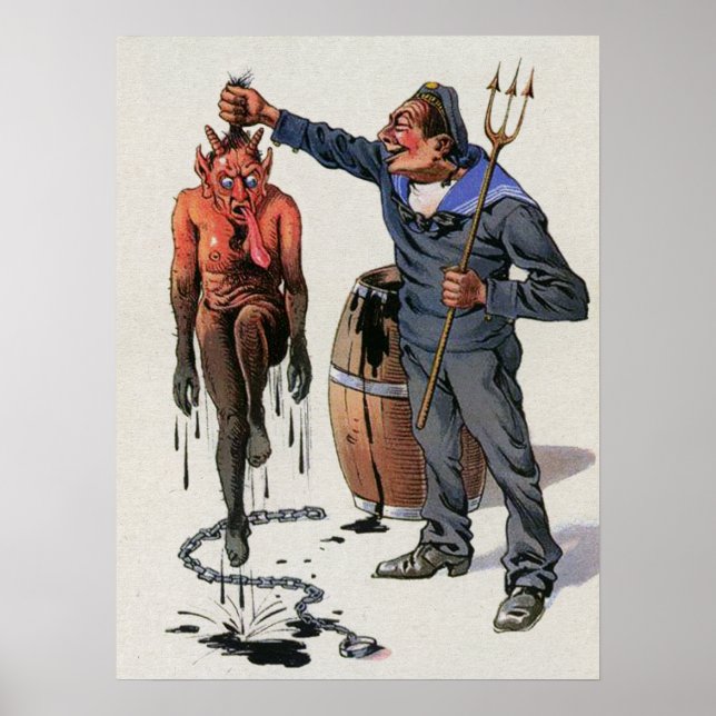 Vintage Krampus Art Poster (Framsidan)