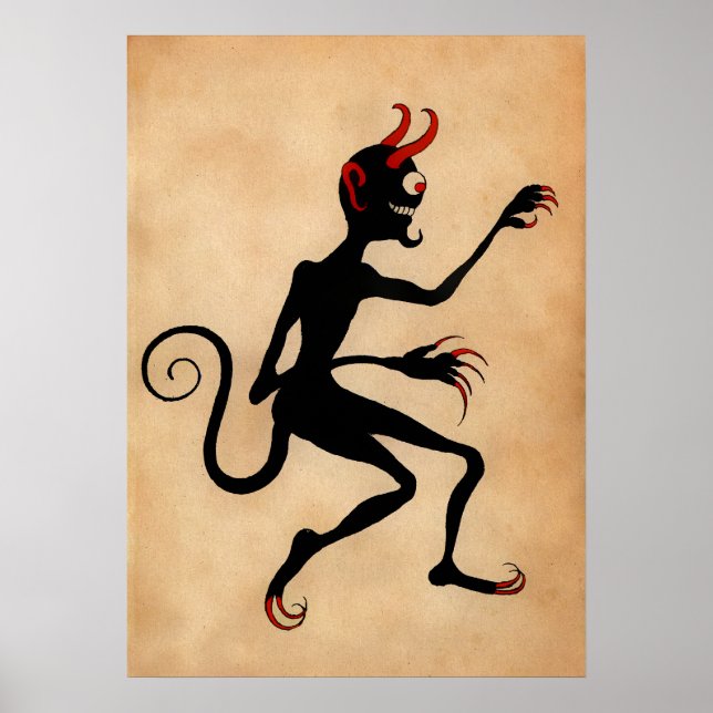 Vintage Krampus Art Poster (Framsidan)