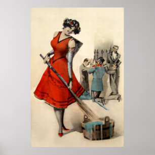 Vintage Krampus Art Poster
