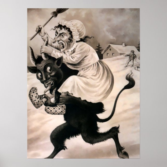 Vintage Krampus Art Poster (Framsidan)